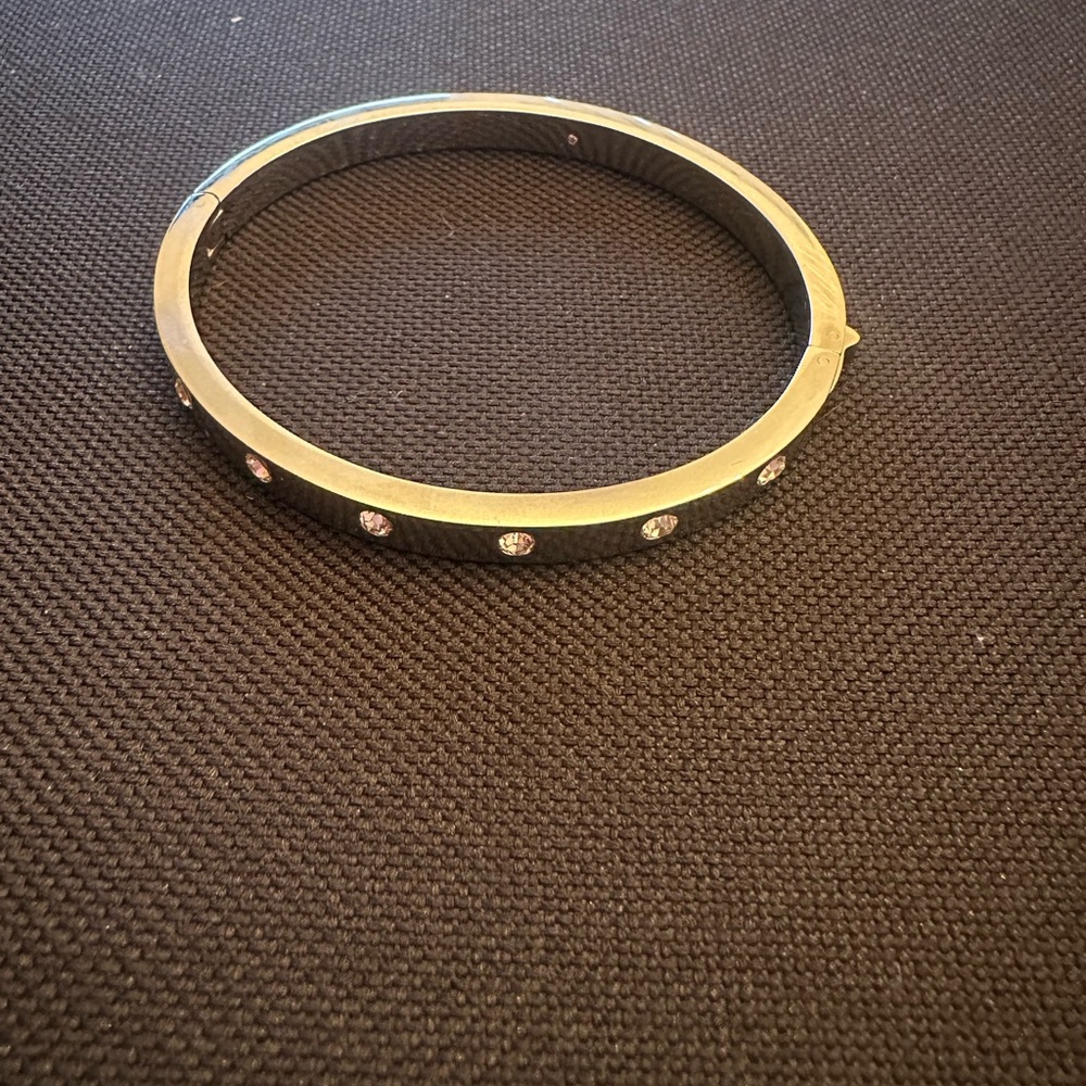 Kate Spade Silver and Black Studded Bracelet